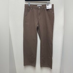 SONG Brown Junior’s Size 9 Mid-Rise 90’s Straight Jeans 100% Cotton 29 Waist NWT